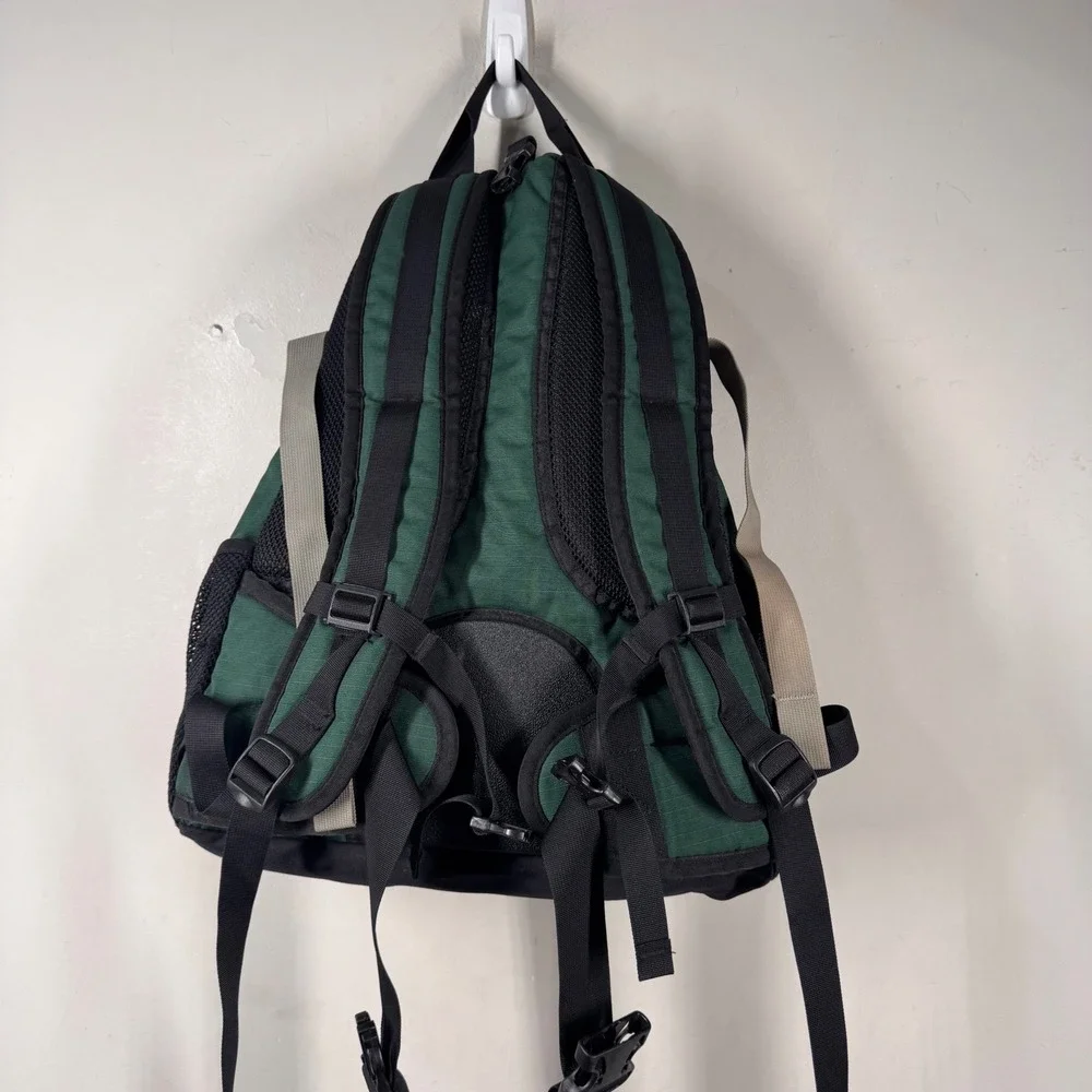 REI Whitney Daypack Backpack Forest Green Black Canvas Cordura DJL 011200